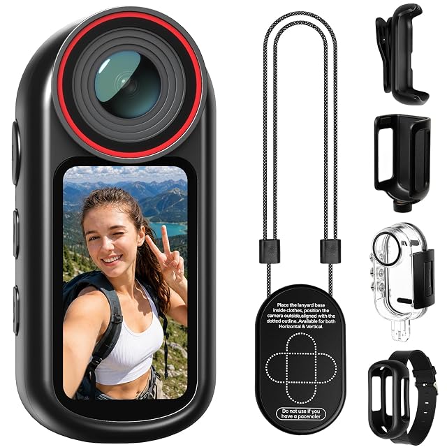 Mini body camera Yonvim SPDmz 4K con attacco magnetico