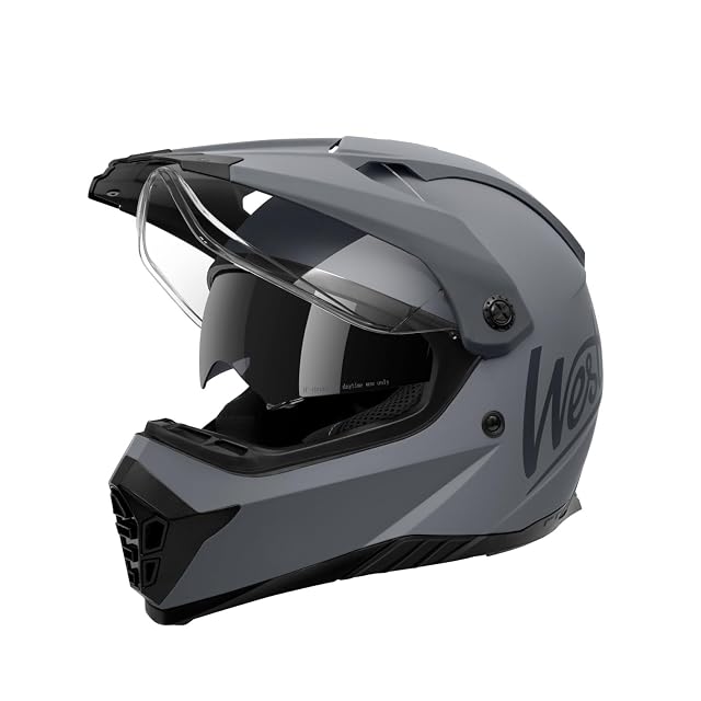 Casco cross Westt con frontino, visiera e parasole integrato