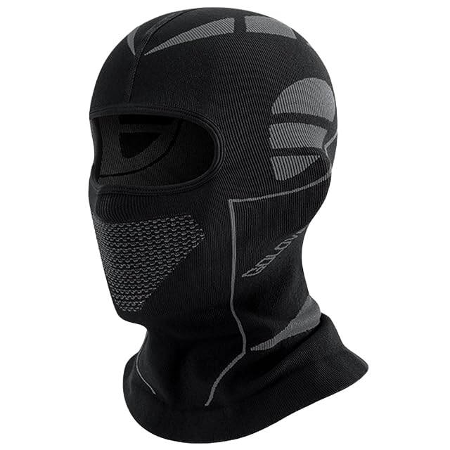 Sottocasco invernale a maglia KMKANPO nero e grigio