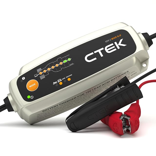 Caricabatterie CTEK MXS 5.0 con pinze