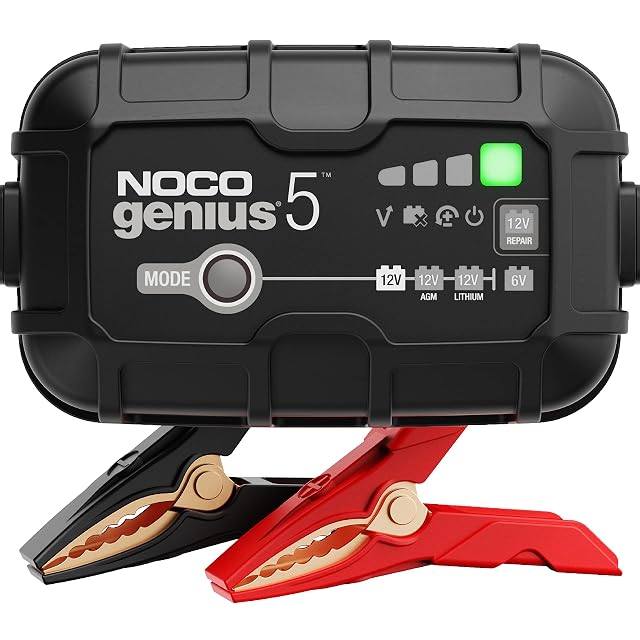 Caricabatterie NOCO GENIUS5 con pinze e capicorda ad anello