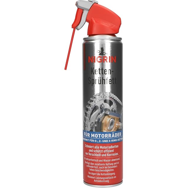 Confezione da sei bombolette da 400 ml di spray catena NIGRIN MOTO-BIKE
