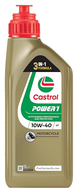 Flacone da un litro di Castrol POWER1 4T 10W-40