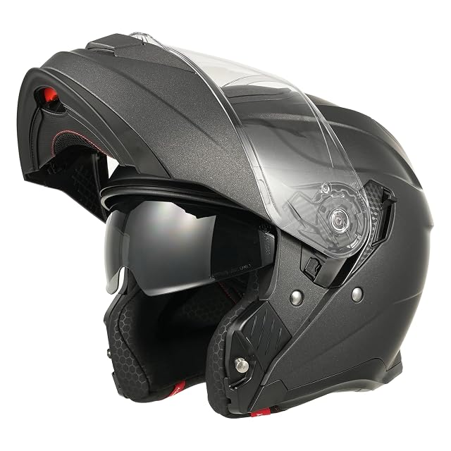 Casco modulare MY 935 con la mentoniera sollevata