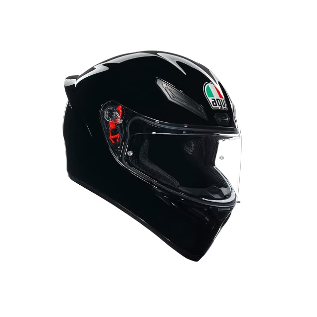 Casco integrale AGV K1 S di profilo, con lo spoiler posteriore in vista