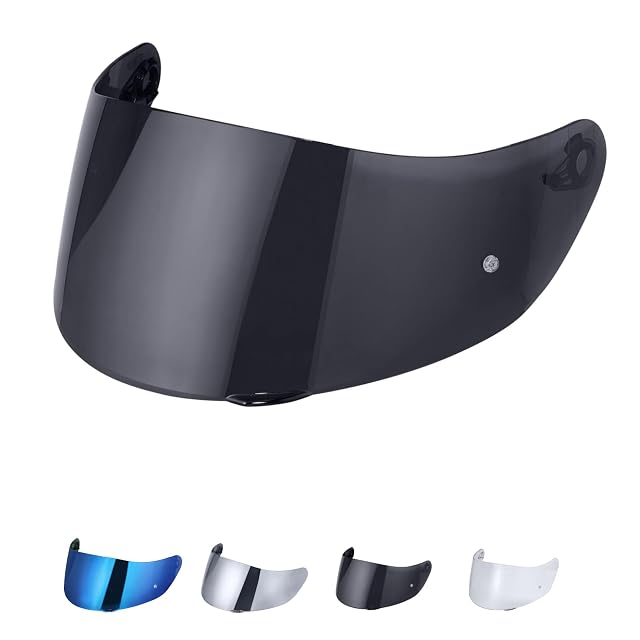 Visiera di ricambio JQF Gear per caschi AGV in finitura cromata