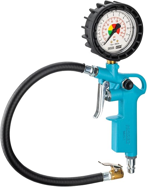 Gonfiatore con manometro HAZET 9041-1 con quadrante protetto in gomma