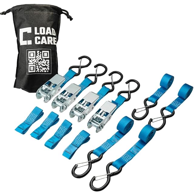 Set LoadCare da otto pezzi per moto, blu
