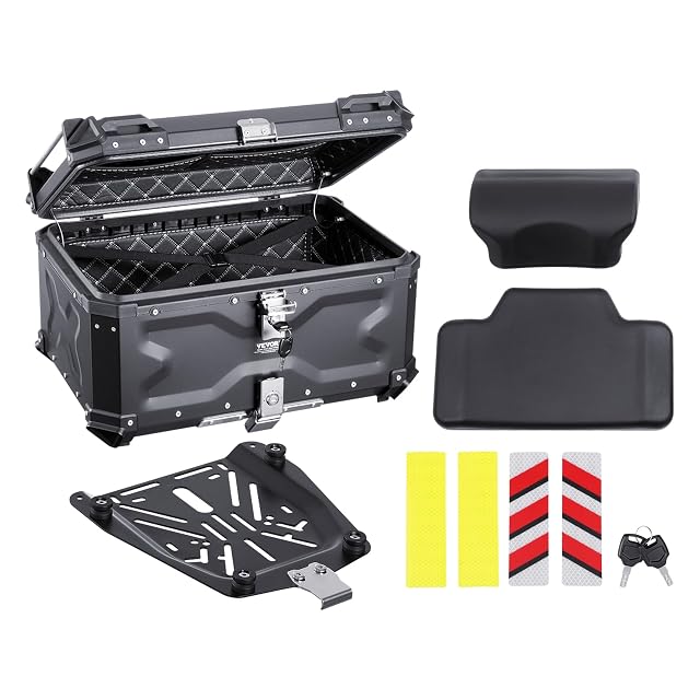 Bauletto in alluminio VEVOR da 65 L con schienalino