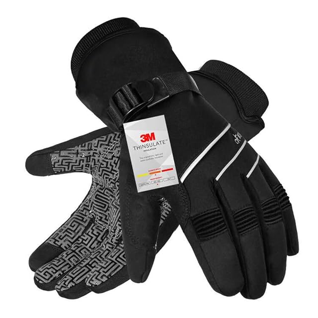 Guanto invernale BIKINGMOREOK in Thinsulate, dorso della mano