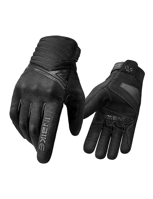 Guanto da moto invernale INBIKE, dorso della mano con la protezione rigida
